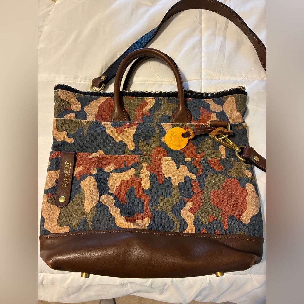 R. Riveter Camo Tote Crossbody Bag